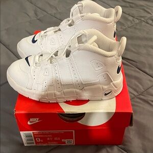 Nike Kids White and Blue Sneakers